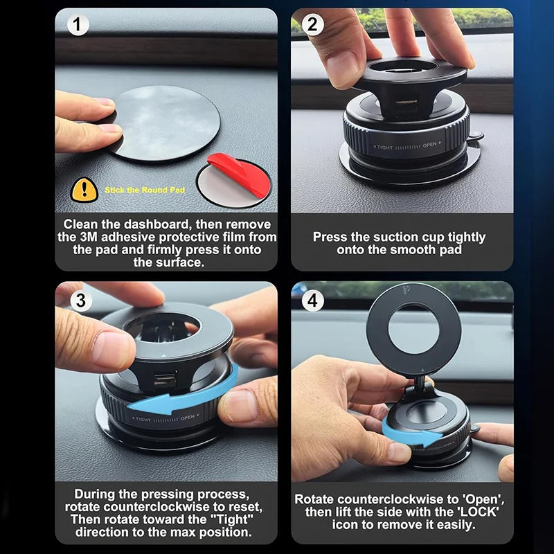 Drive Smarter with the 360° Magnetic Car Phone Holder