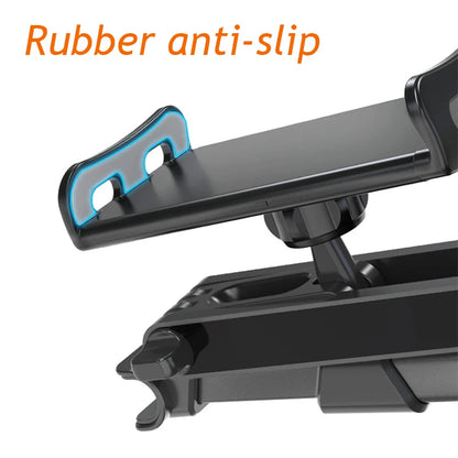 Universal Telescopic Car Headrest Phone & Tablet Holder – Adjustable 360° Rotating Rear Seat Mount Stand for 4–11 Inch Smartphones & Tablets