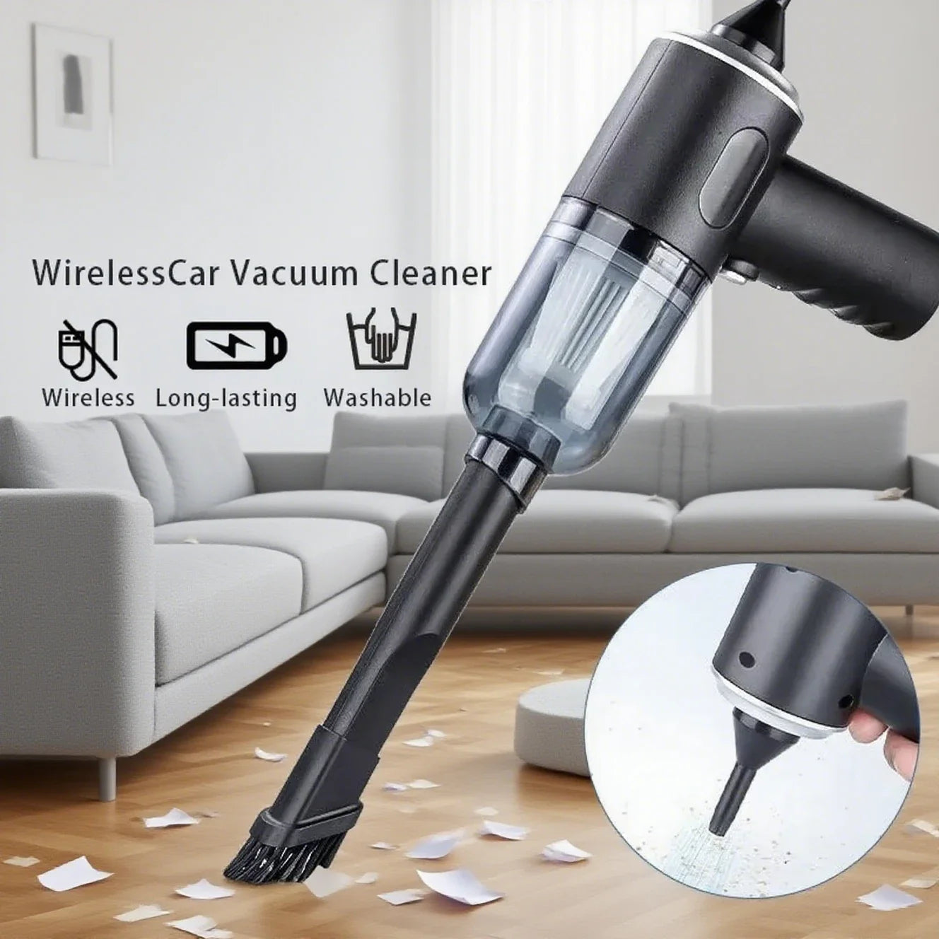 Portable Car Vacuum Cleaner - High Power Suction