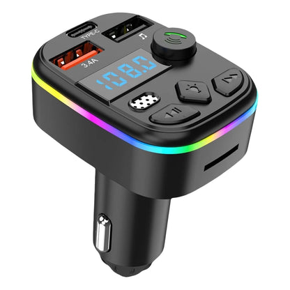 West Biking Bluetooth 5.3 Car FM Transmitter & MP3 Player with Hands-Free Calling, Fast USB Car Charger, TF Card & USB Drive Support