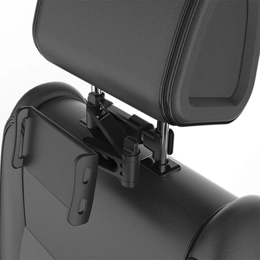 Universal Telescopic Car Headrest Phone & Tablet Holder – Adjustable 360° Rotating Rear Seat Mount Stand for 4–11 Inch Smartphones & Tablets