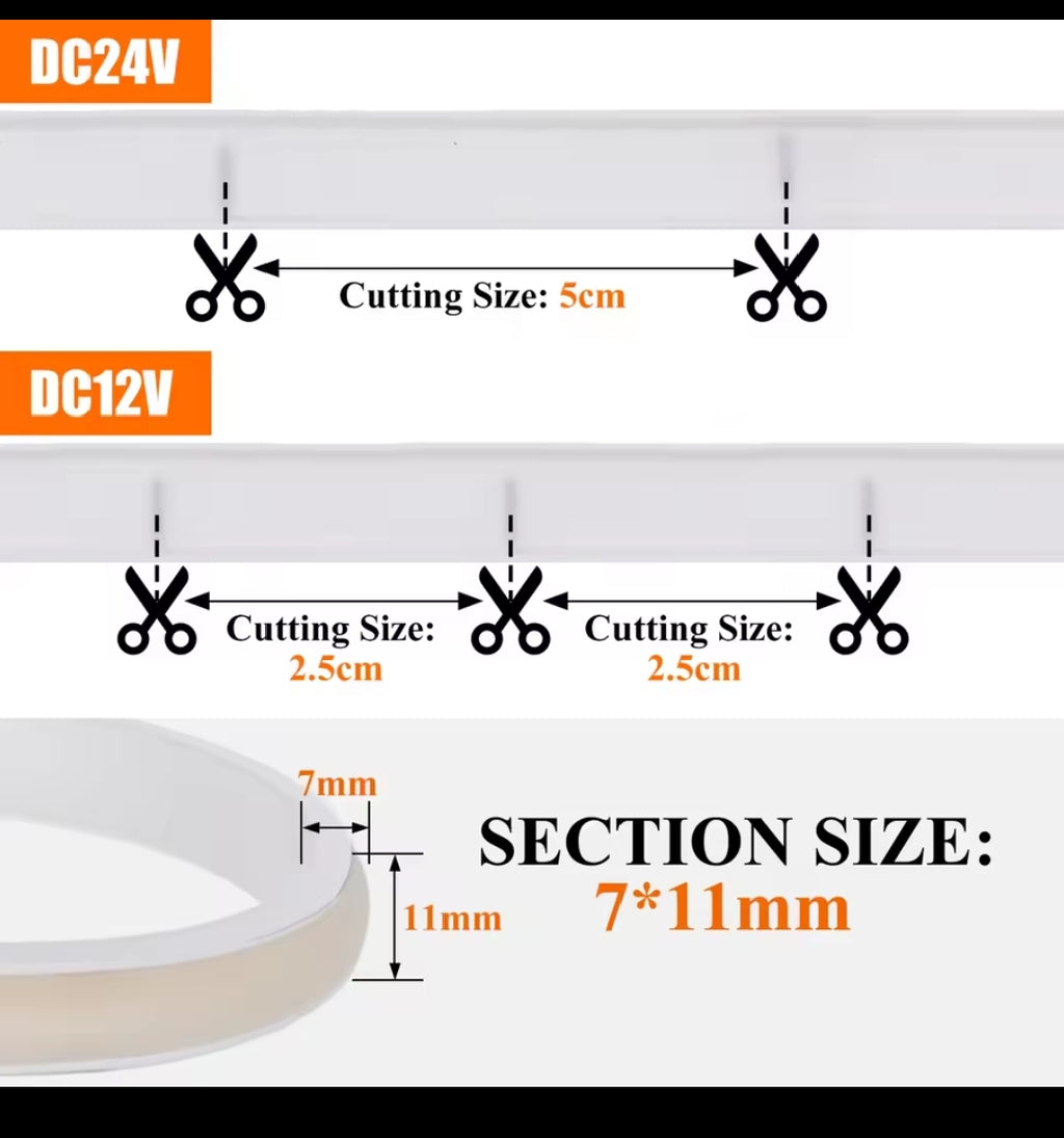 💡 Flexible COB LED Strip Lights (Waterproof)
Upgrade your space with high-quality COB LED strip lighting, designed for modern home decoration and creative lighting setups.